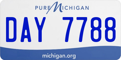 MI license plate DAY7788