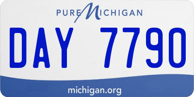 MI license plate DAY7790