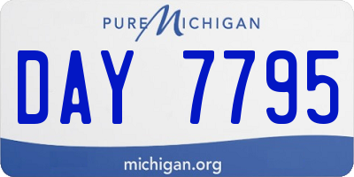 MI license plate DAY7795
