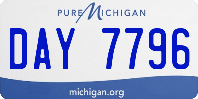 MI license plate DAY7796