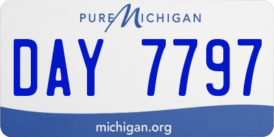MI license plate DAY7797