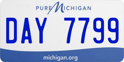 MI license plate DAY7799