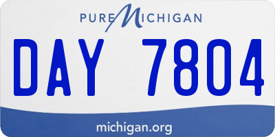 MI license plate DAY7804