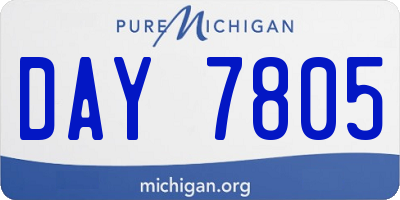 MI license plate DAY7805