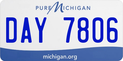 MI license plate DAY7806