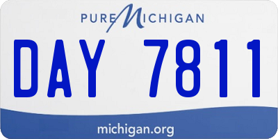 MI license plate DAY7811