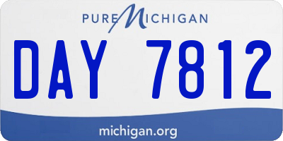 MI license plate DAY7812