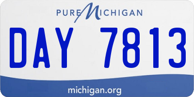 MI license plate DAY7813