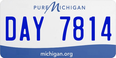 MI license plate DAY7814