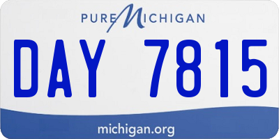 MI license plate DAY7815