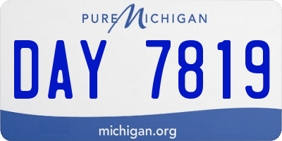 MI license plate DAY7819