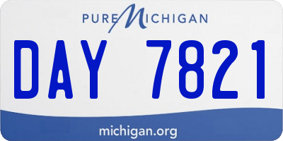MI license plate DAY7821