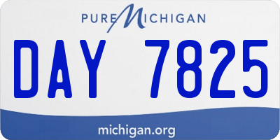 MI license plate DAY7825