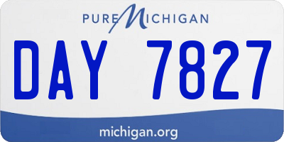 MI license plate DAY7827