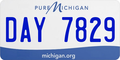MI license plate DAY7829