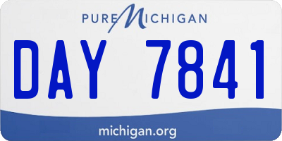 MI license plate DAY7841
