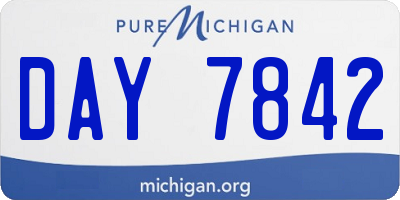 MI license plate DAY7842