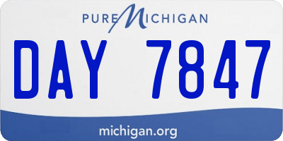 MI license plate DAY7847