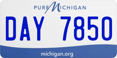 MI license plate DAY7850