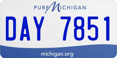 MI license plate DAY7851