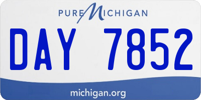 MI license plate DAY7852