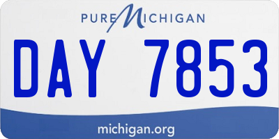 MI license plate DAY7853