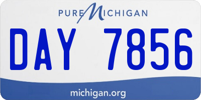 MI license plate DAY7856