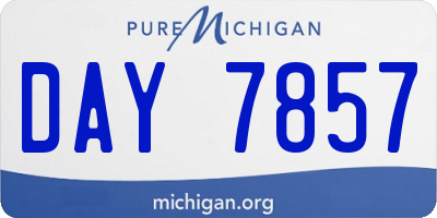 MI license plate DAY7857