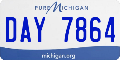 MI license plate DAY7864