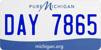 MI license plate DAY7865