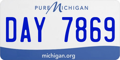 MI license plate DAY7869