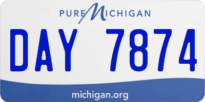 MI license plate DAY7874