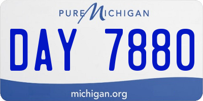 MI license plate DAY7880
