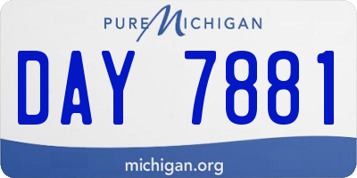 MI license plate DAY7881