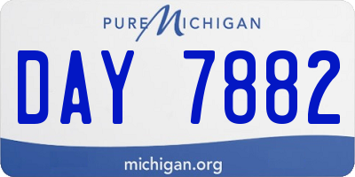 MI license plate DAY7882