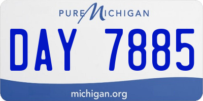 MI license plate DAY7885