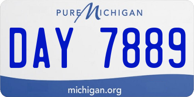 MI license plate DAY7889