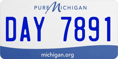 MI license plate DAY7891