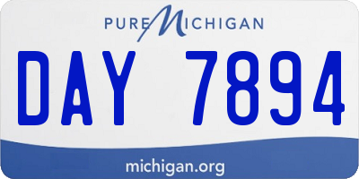 MI license plate DAY7894
