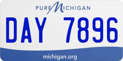 MI license plate DAY7896