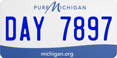 MI license plate DAY7897