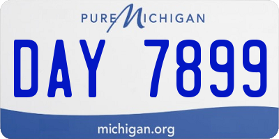 MI license plate DAY7899