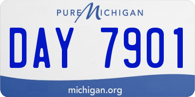 MI license plate DAY7901