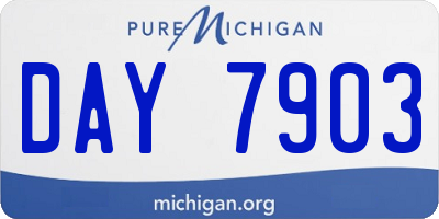 MI license plate DAY7903