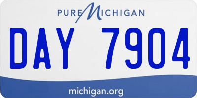 MI license plate DAY7904