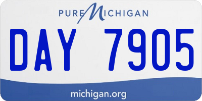 MI license plate DAY7905