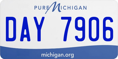 MI license plate DAY7906
