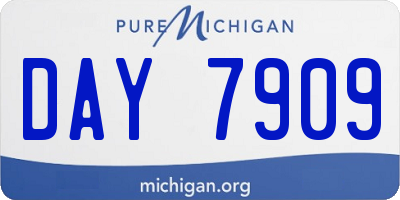 MI license plate DAY7909