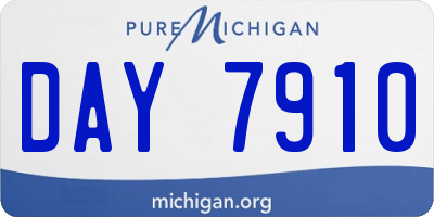 MI license plate DAY7910