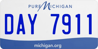 MI license plate DAY7911